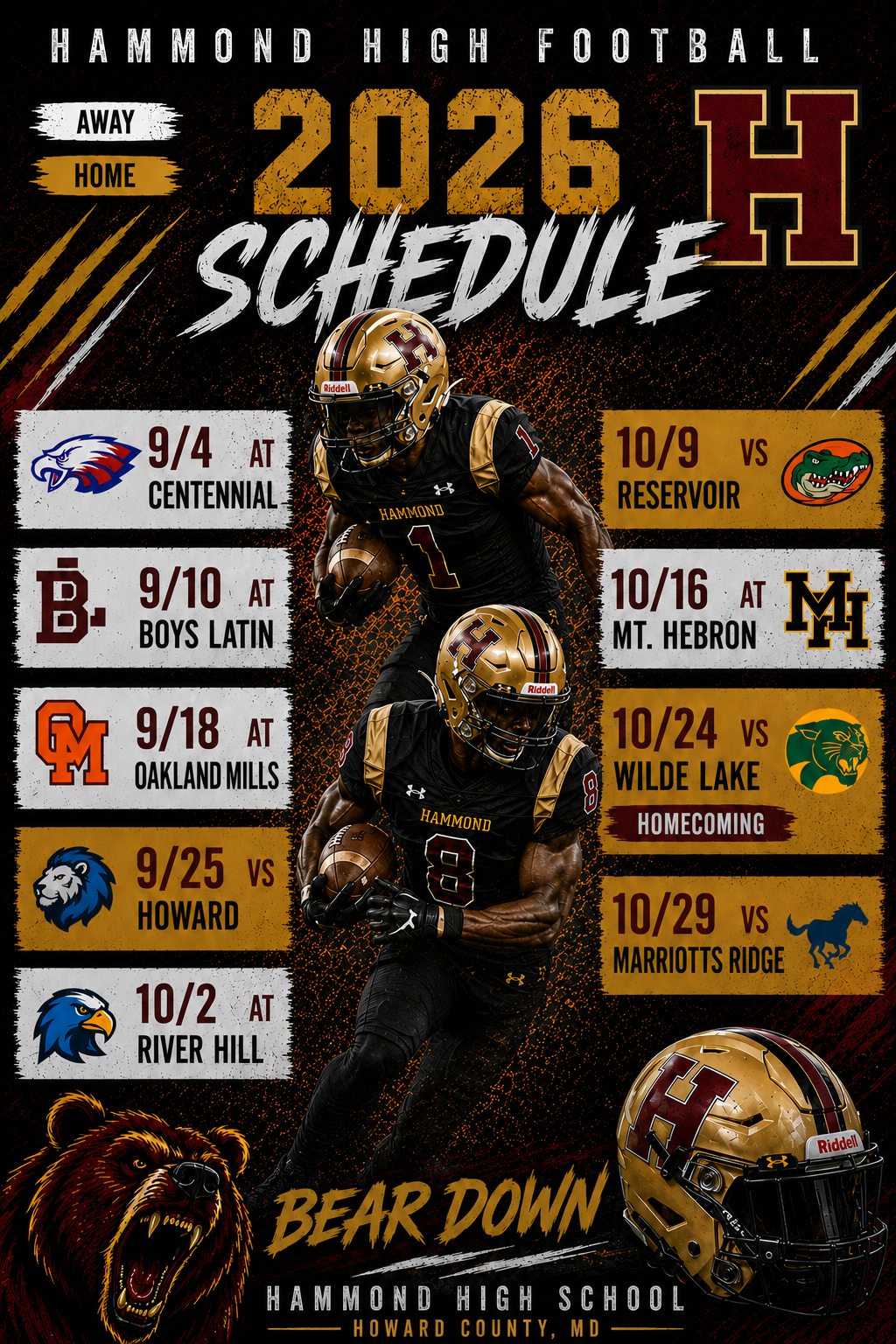 Varsity Schedule