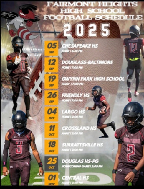 Fairmont Heights Hornets Varsity 2025 Game Schedule